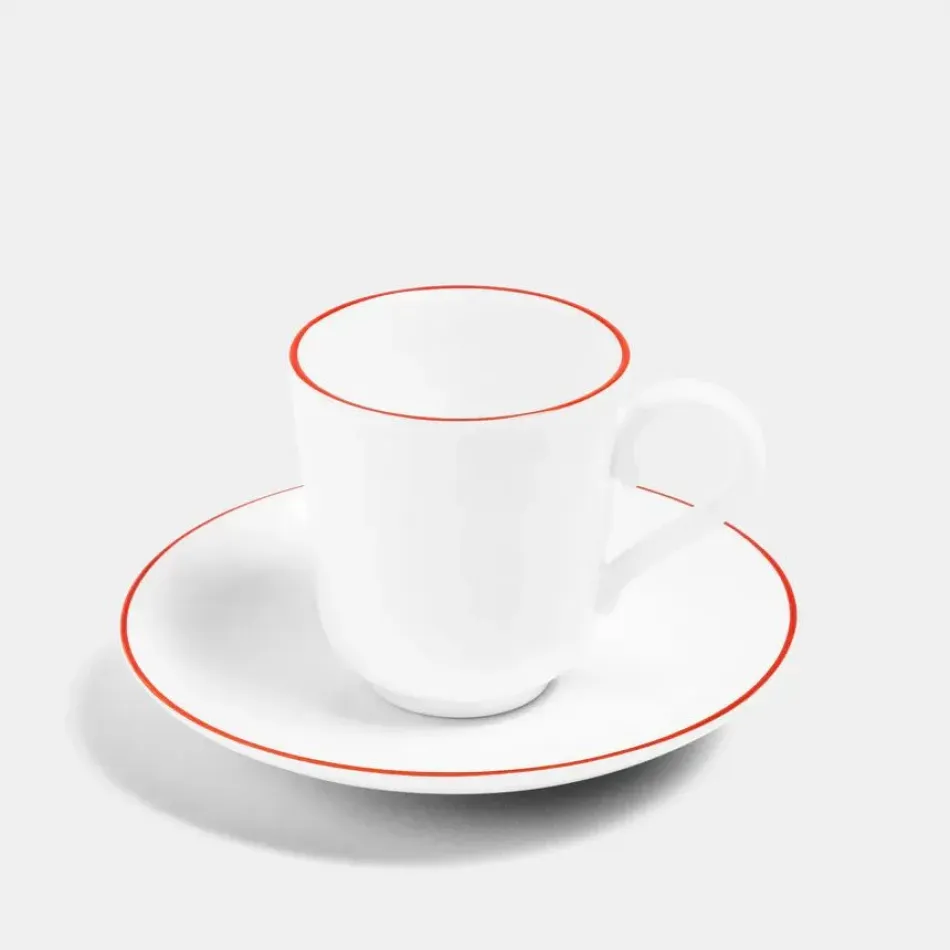 Line Burnt Orange Bone China Espresso Cup 3.4 oz (Special Order)