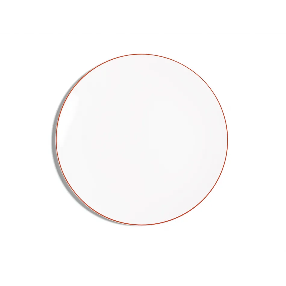 Line Burnt Orange Bone China Coaster 4.6" Rd (Special Order)