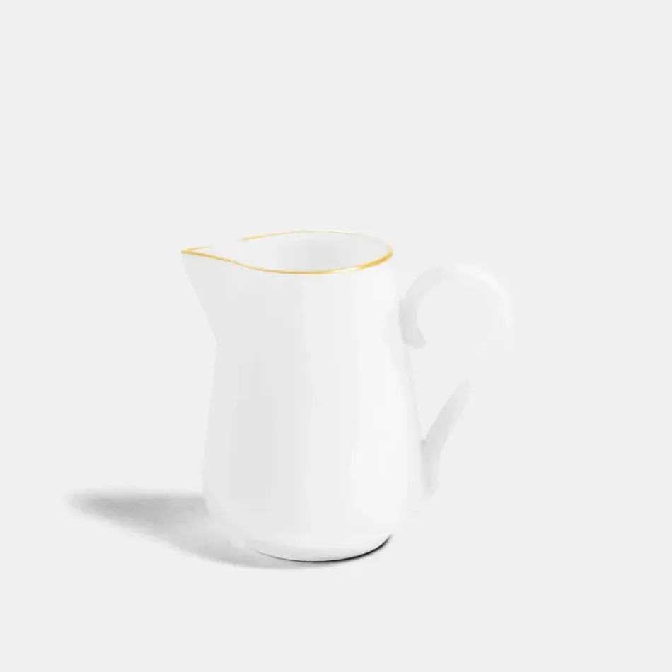 Line Gold Bone China Milk Jug 3.4 oz (Special Order)