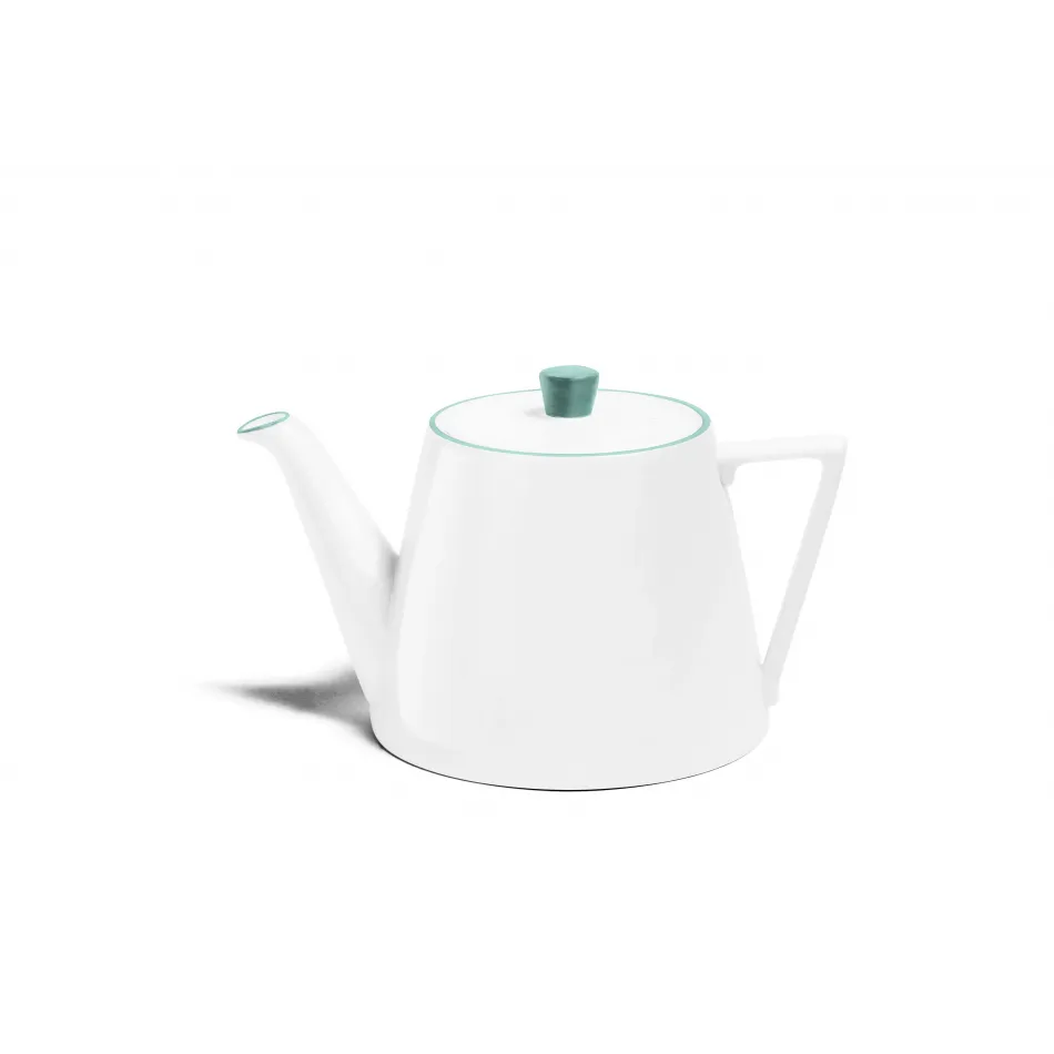 Line Spearmint Bone China Large Deco Teapot 23.6 oz (Special Order)