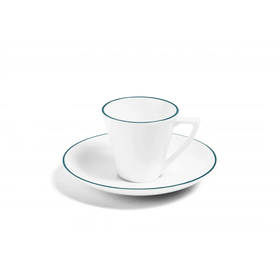 Line Teal Bone China Deco Espresso Cup 3.4 oz (Special Order)