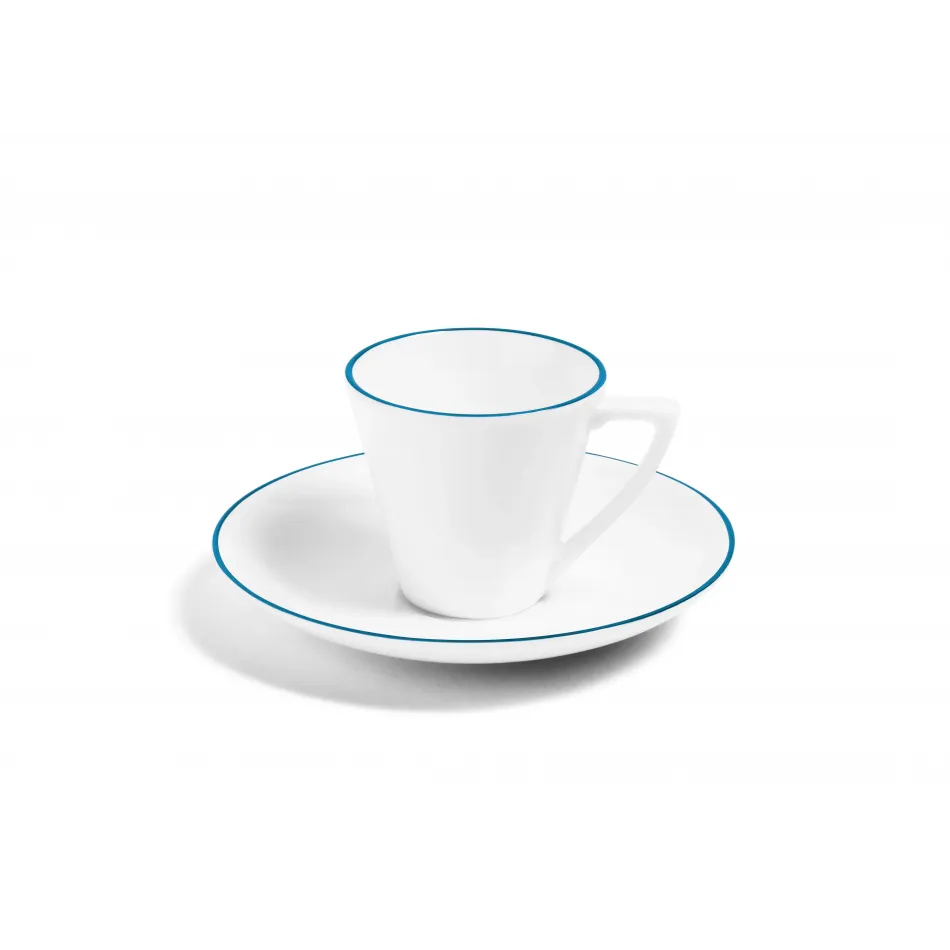 Line Turquoise Bone China Deco Espresso Cup 3.4 oz (Special Order)