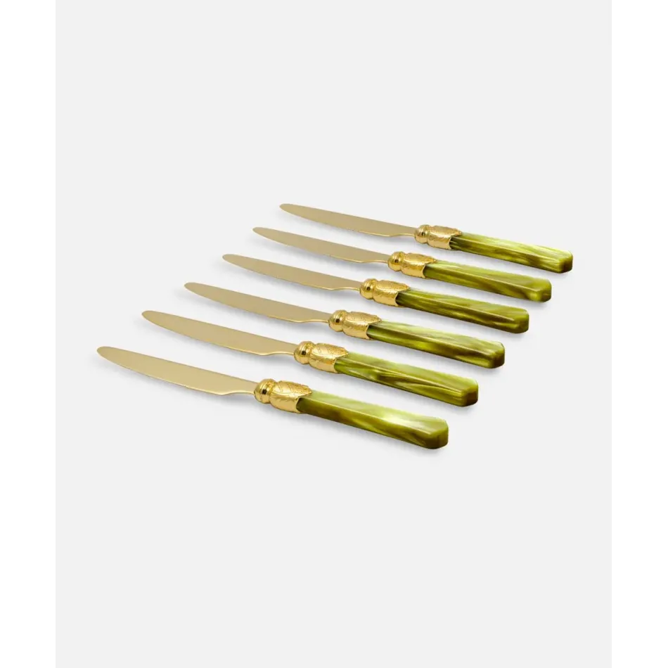 Vittoria Oro Olive Green Table Knife (Special Order)