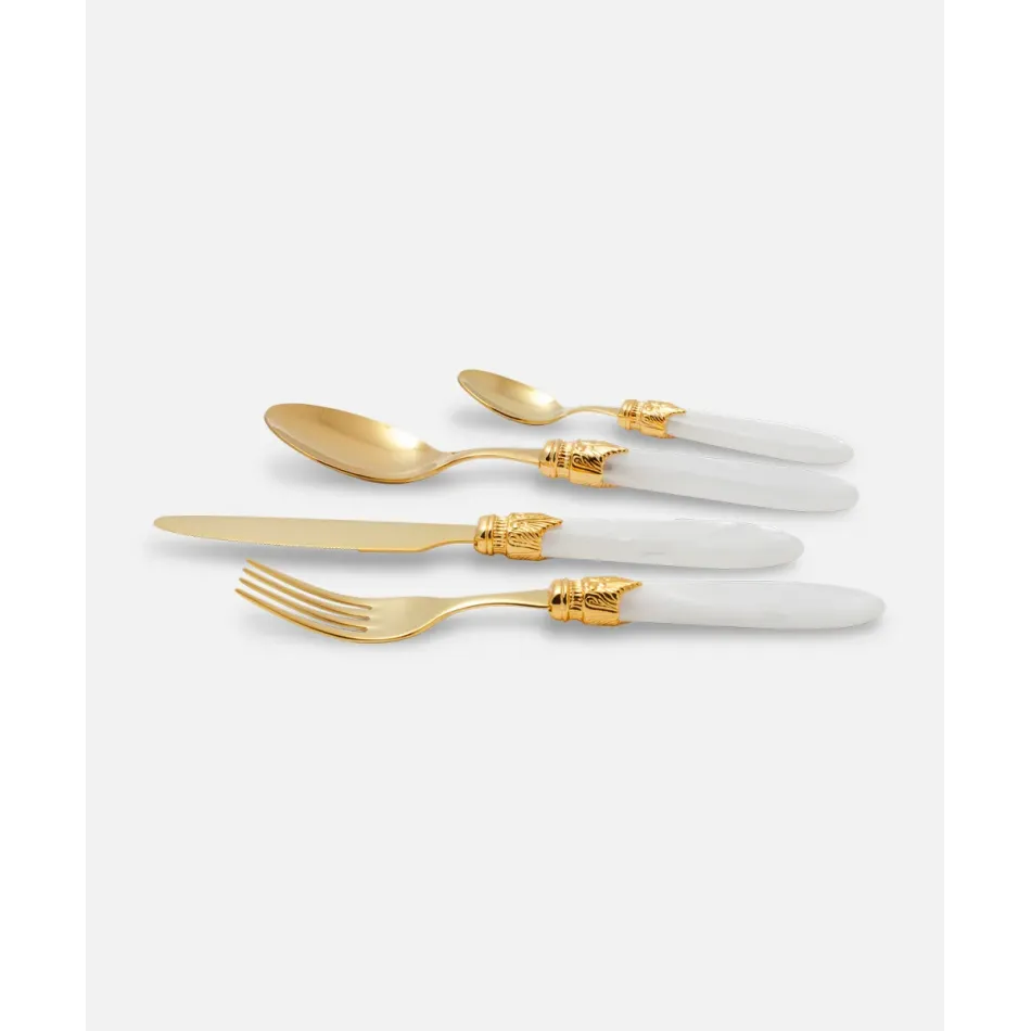 Laura Oro White Flatware (Special Order)