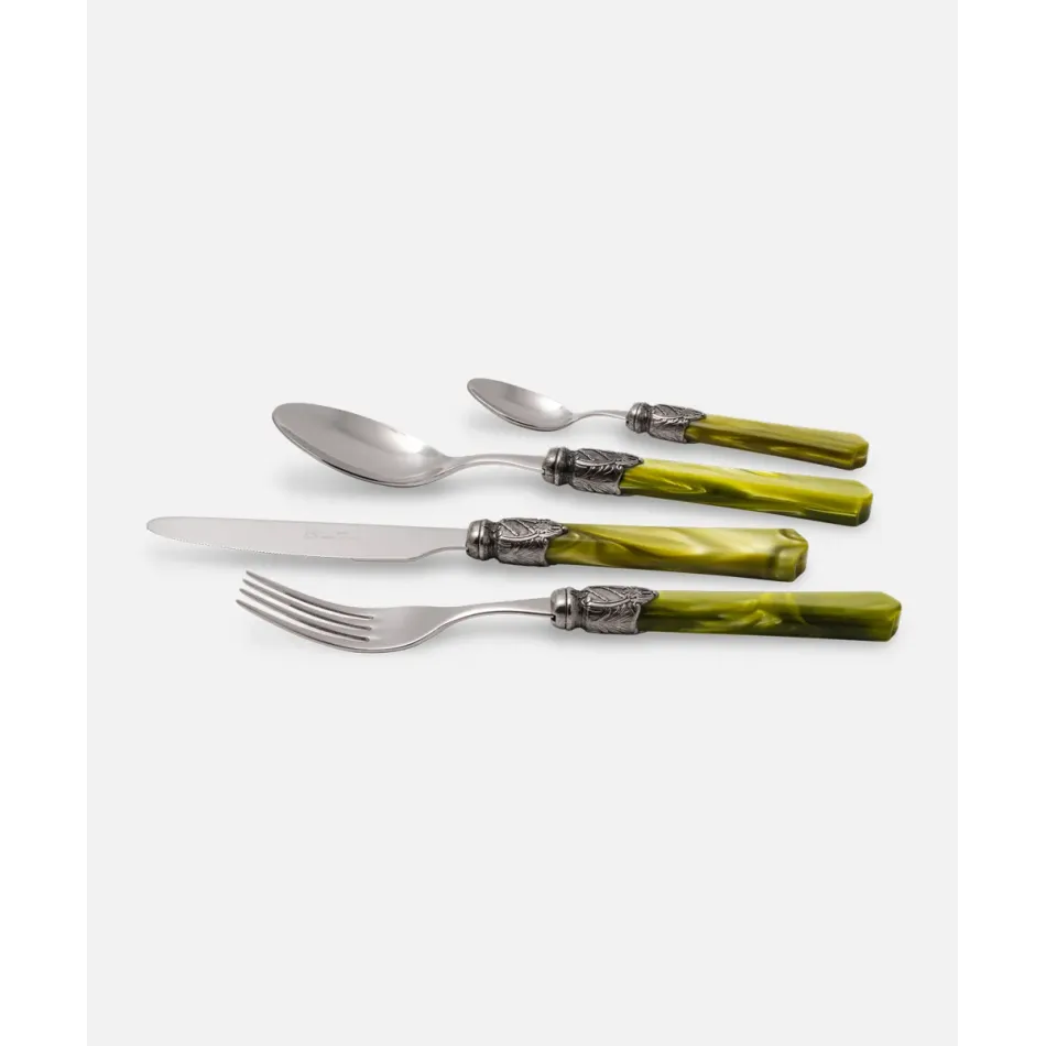 Vittoria Olive Green Flatware