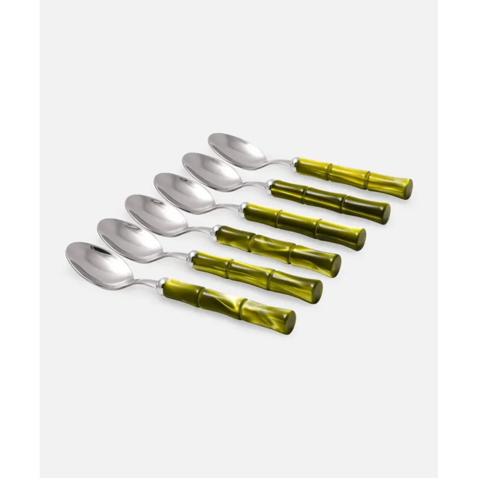 Bamboo Olive Green Coffee Spoon