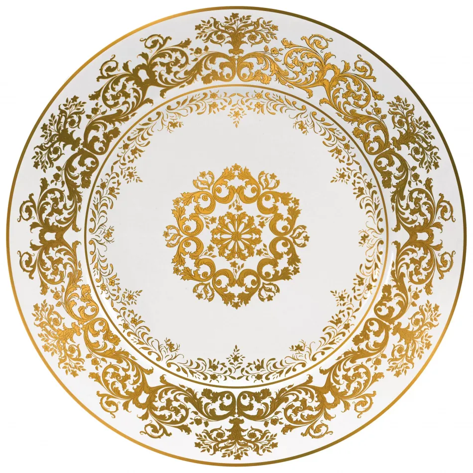 Chelsea Or/Gold White Buffet Plate Diam 12.2 in