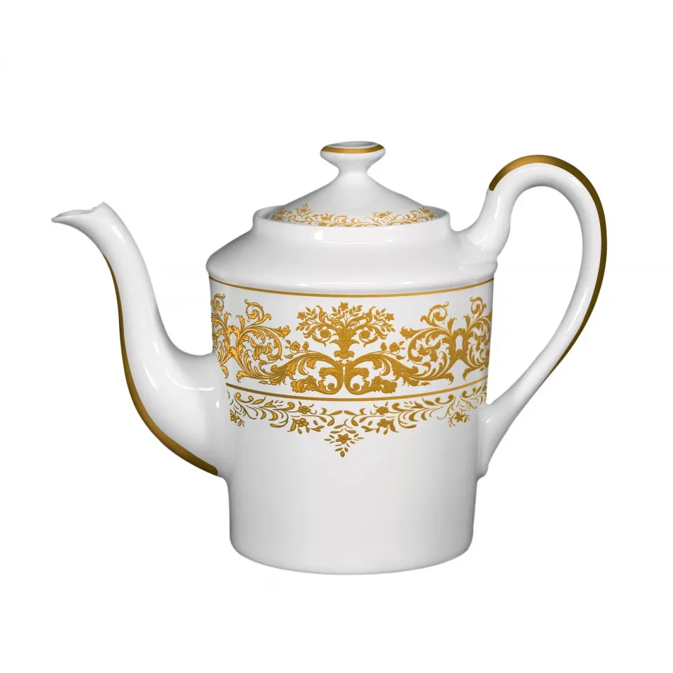 Chelsea Or/Gold White Coffee Pot Diam 3.0 in