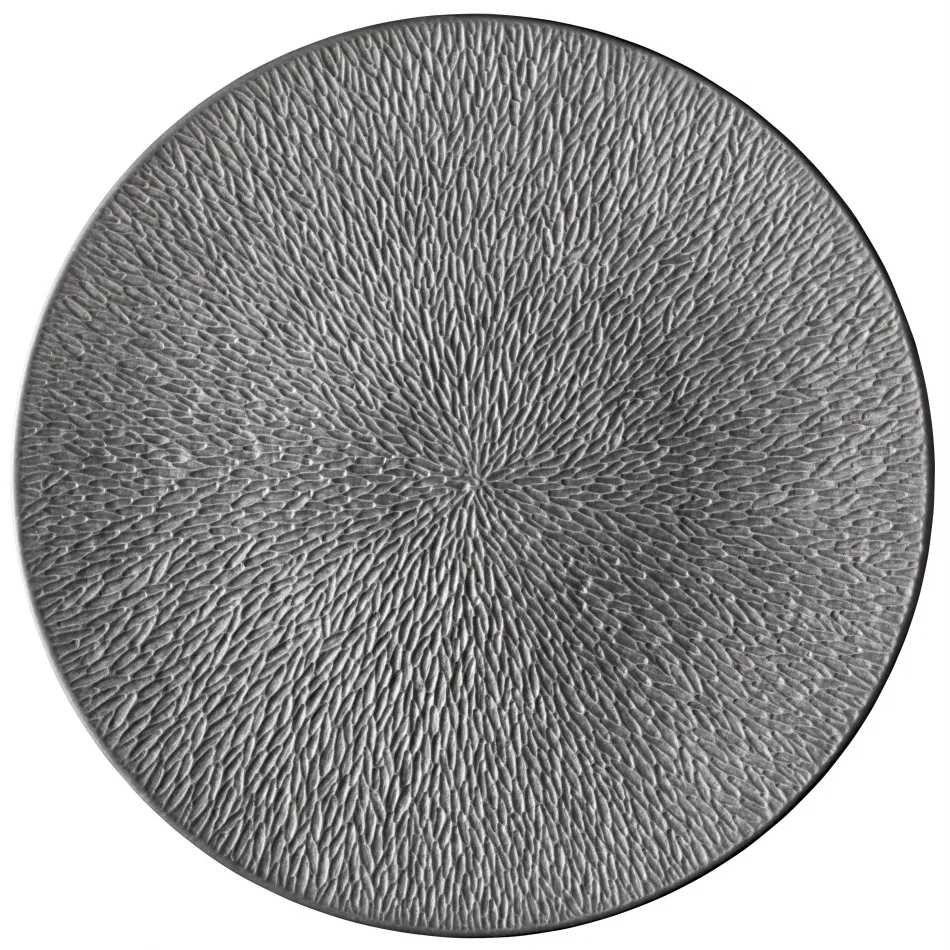 Mineral Irise Dark Grey Bread & Butter Plate Coupe, full engraved Round 6.3 in.