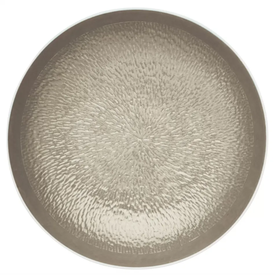 Mineral Irise Warm Grey Breakfast Coupe Plate Deep Diam 6.7 in