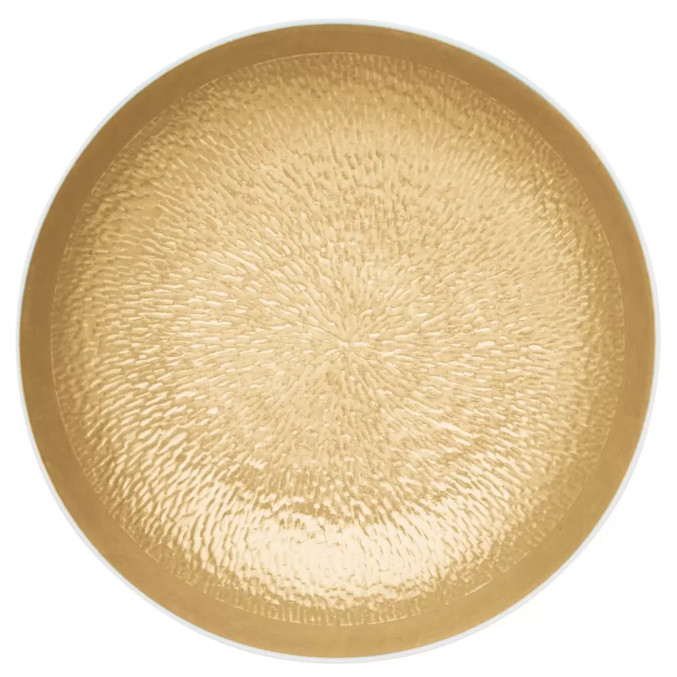 Mineral Irise Yellow Gold Breakfast Coupe Plate Deep Diam 6.7 in