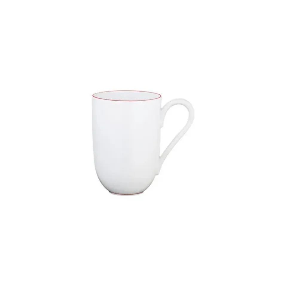 Monceau Red Mug 3 1/4 inch h 4 1/4 inch 10 1/4 oz