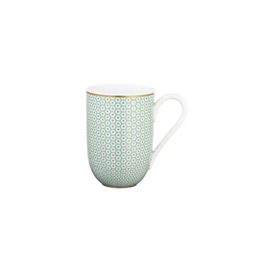 Tresor Turquoise Mug 3 1/4 inch h 4 1/4 inch 10 1/4 oz