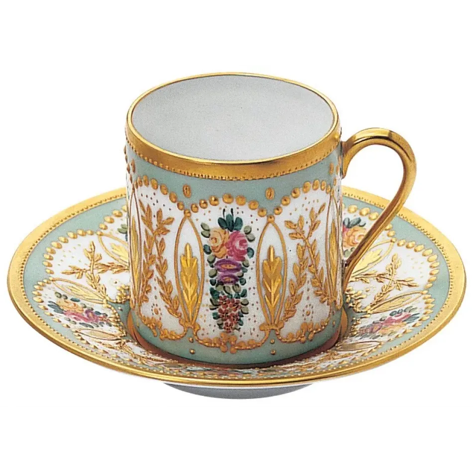 Tsarine Tatiana Coffee Cup & Saucer in Rd. Giftbox Diam 2.7 in Gift Box