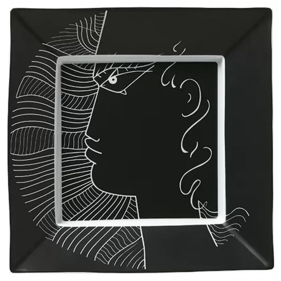 Jean Cocteau Noir Square Trinket Tray 6.89 X 6.89 in Gift Box