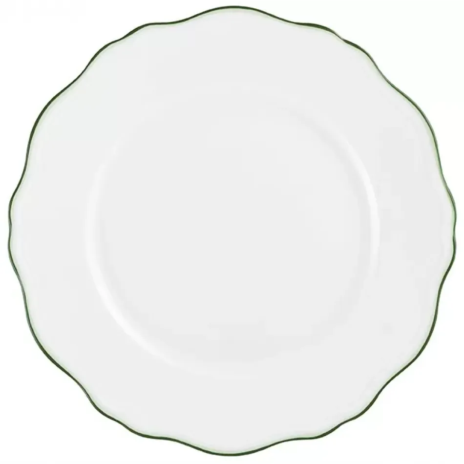 Touraine Double Filet Green Dessert Plate Diam 8.7 in