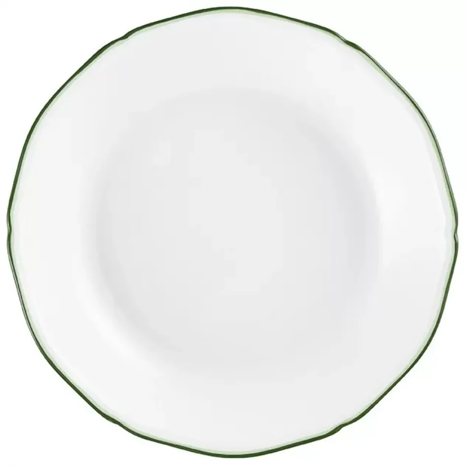 Touraine Double Filet Green Coupe Soup Bowl Diam 7.5 in