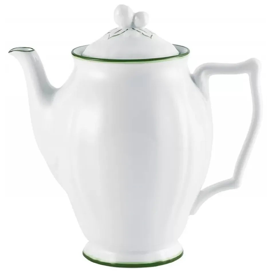 Touraine Double Filet Green Coffee Pot Diam 3.5 in