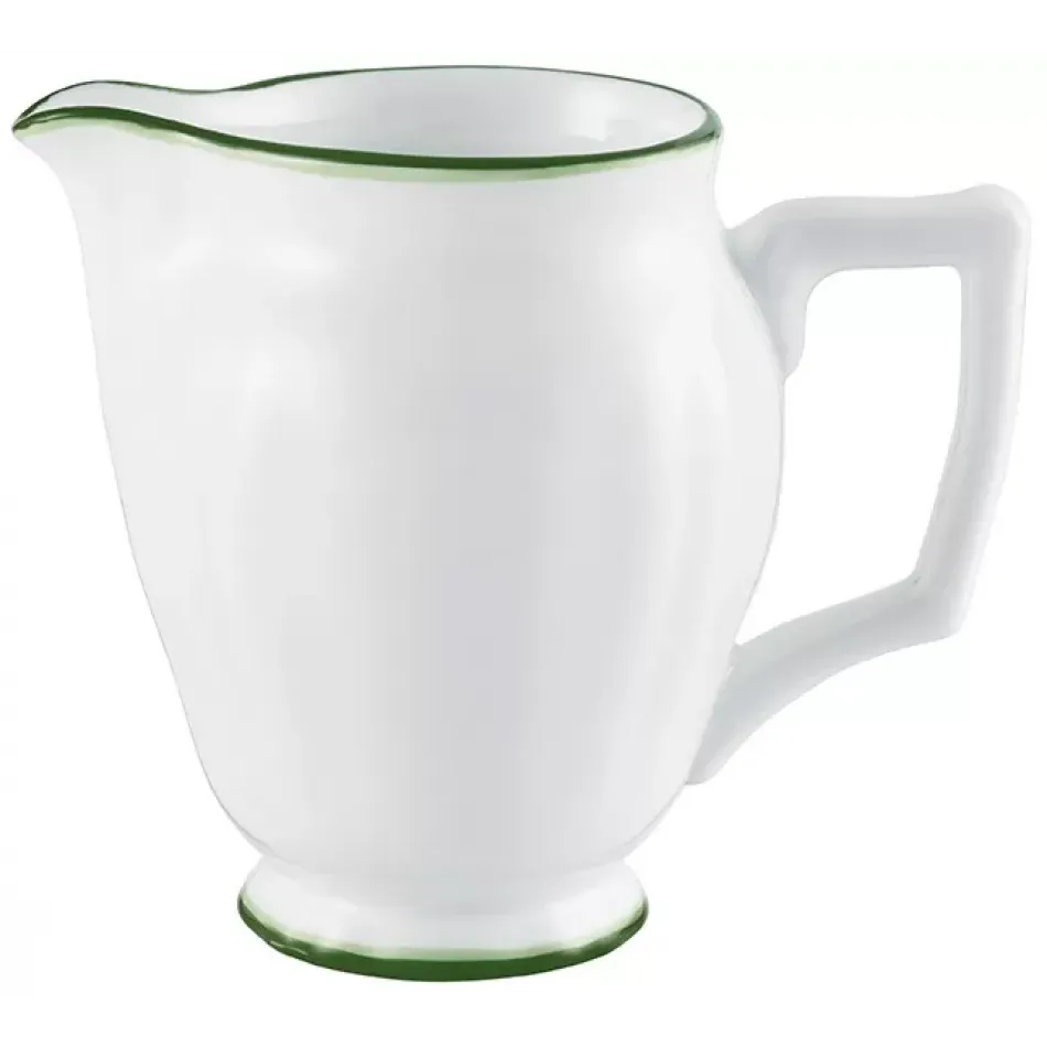 Touraine Double Filet Green Creamer Diam 2.4 in