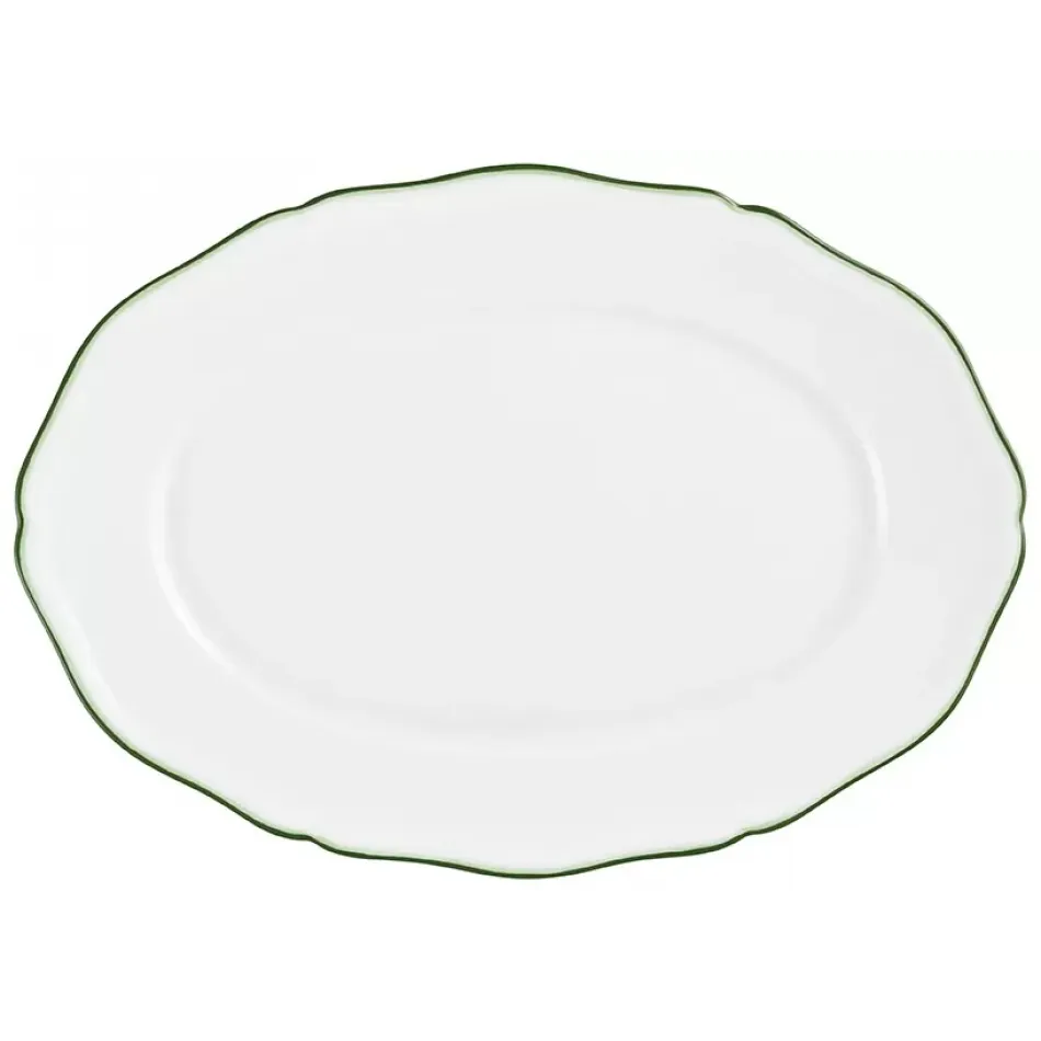 Touraine Double Filet Green Oval Platter 35 in. x 24 in.