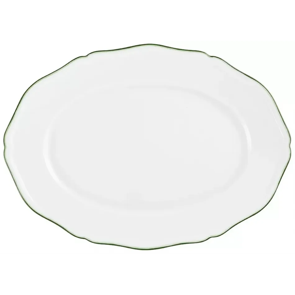 Touraine Double Filet Green Oval Platter 39 in X 28 in