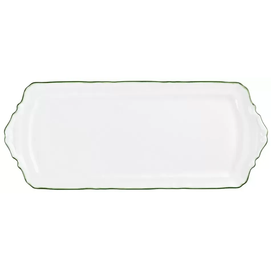 Touraine Double Filet Green Long Cake Serving Plate 40.5 in X 16.9 in