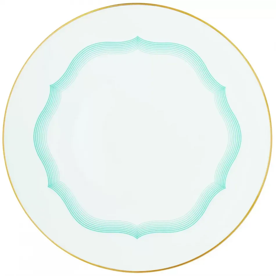 Aura -American Dinner Plate #2 Flat (Scalloped Design) N°2 Diam 10.6 in