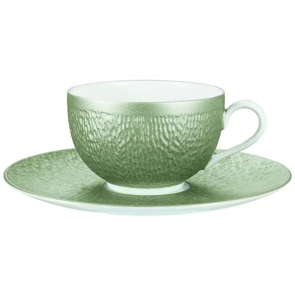 Mineral Irise Celadon Tea Cup Extra Diam 3.7 in