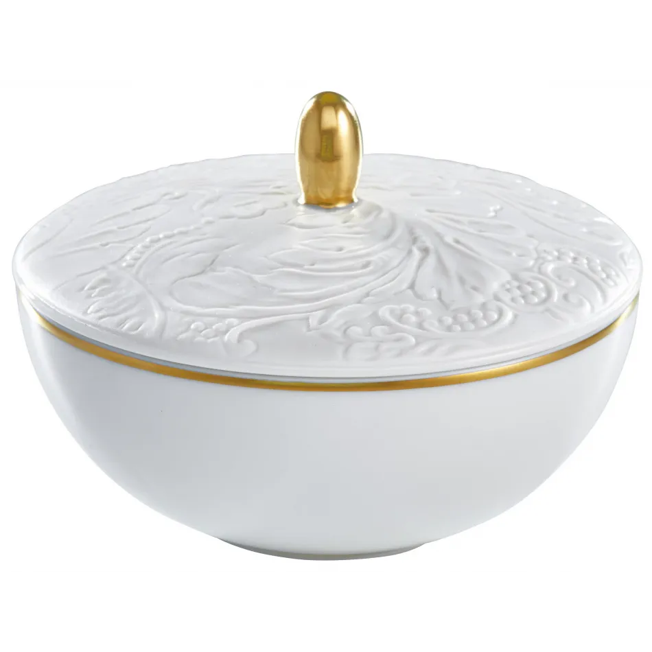 Italian Renaissance Filet Gold  Sugar Bowl 4.6 Gold Filet