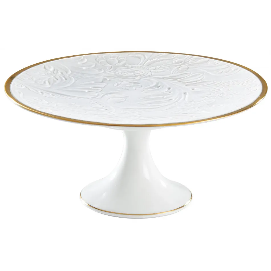 Italian Renaissance Filet Gold  Petit Four Stand Small 6.3 Gold Filet