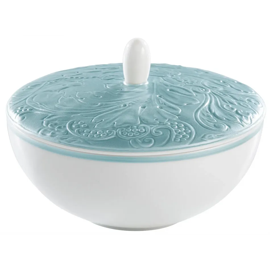 Italian Renaissance Irise Sky Blue  Sugar Bowl 4.6 Sky Blue
