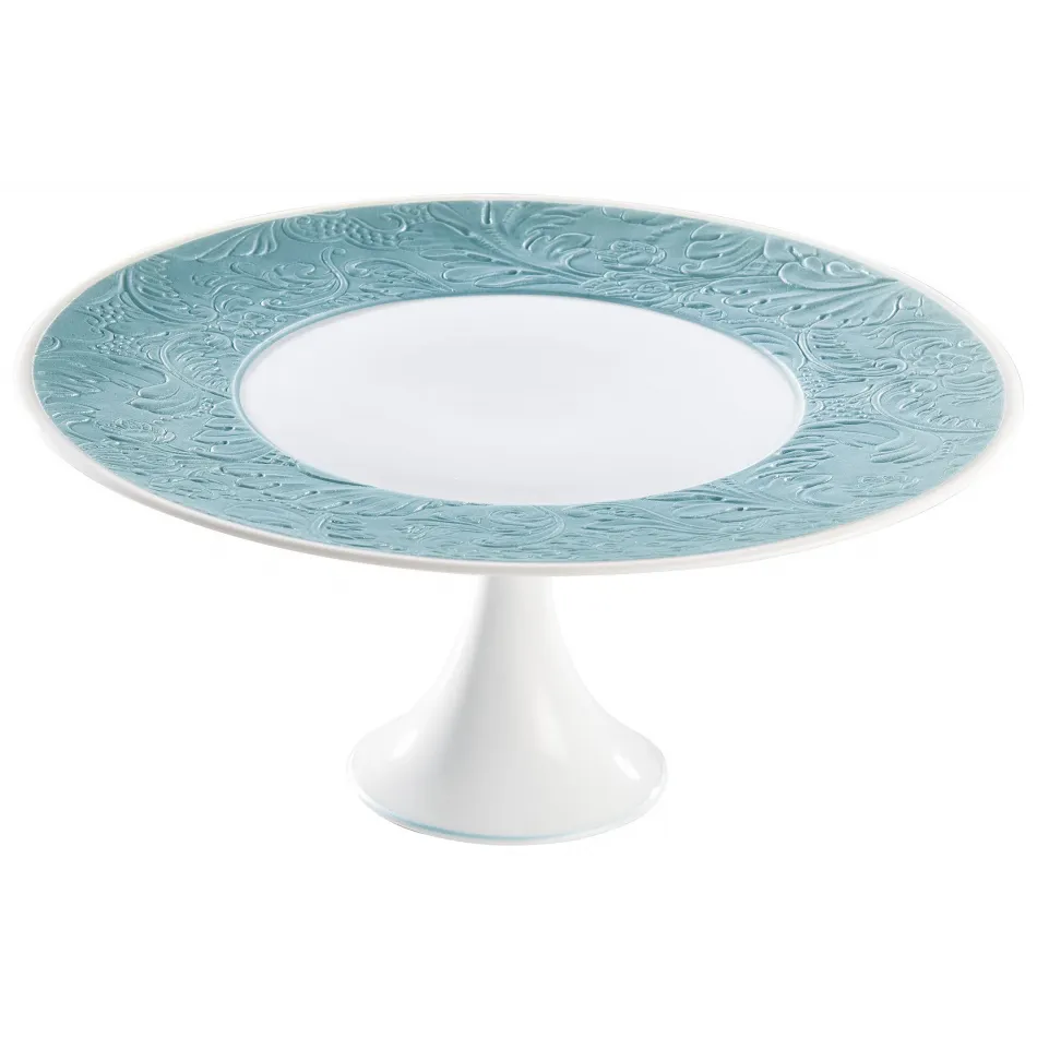Italian Renaissance Irise Sky Blue  Petit Four Stand Medium 9.4 Sky Blue