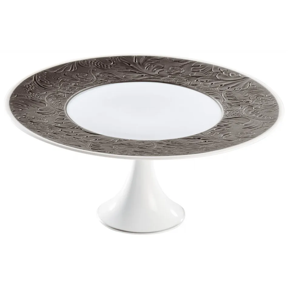 Italian Renaissance Irise Dark Grey  Petit Four Stand Medium 9.4 Dark Grey