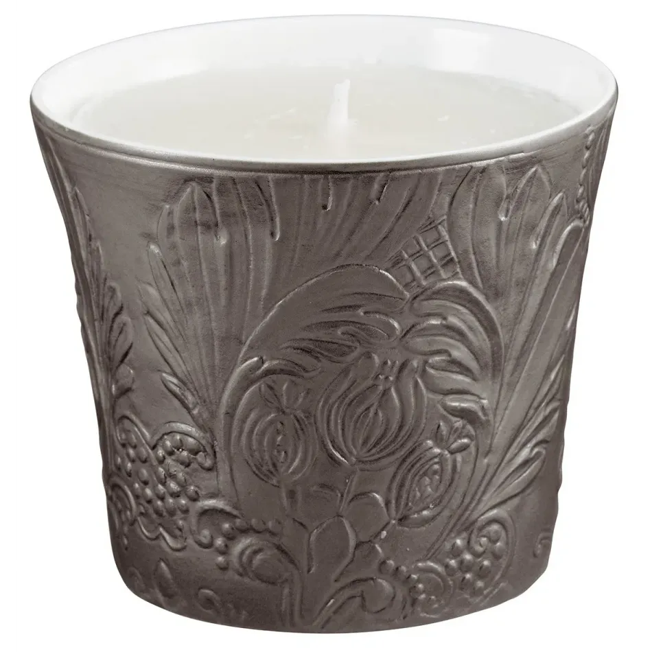 Italian Renaissance Irise Etain Candle Pot 3.35 in Gift Box