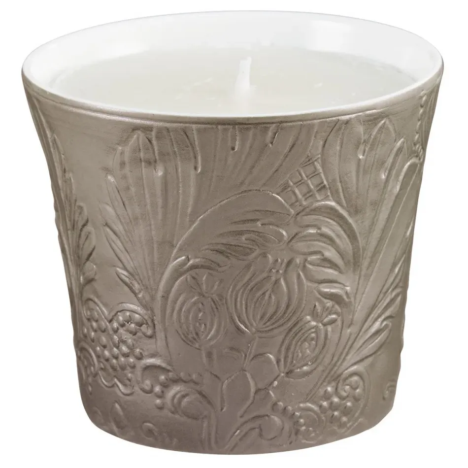 Italian Renaissance Irise Grège Candle Pot 3.35 in Gift Box