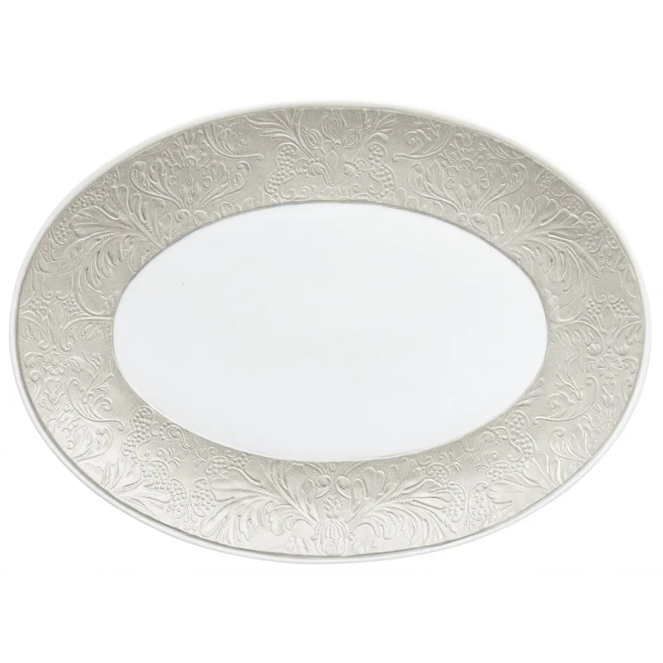 Italian Renaissance Irise Pearl  Oval Platter Pearl