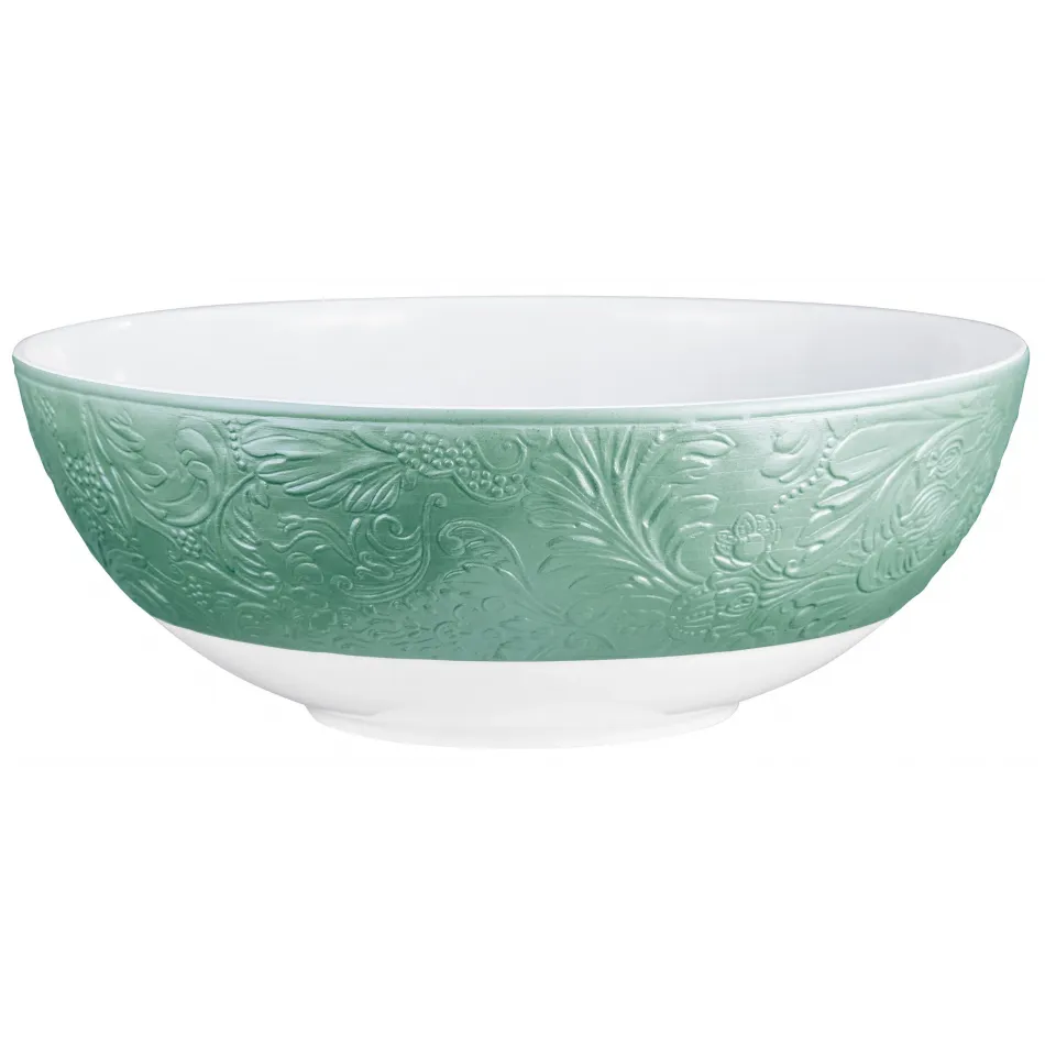 Italian Renaissance Irise Turquoise Bowl, Open Vegetable 10.4