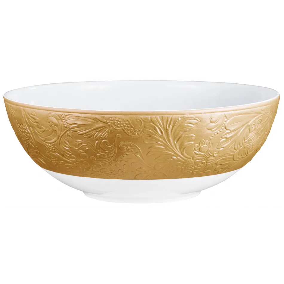 Italian Renaissance Irise Gold Bowl, Open Vegetable 10.4 Gold