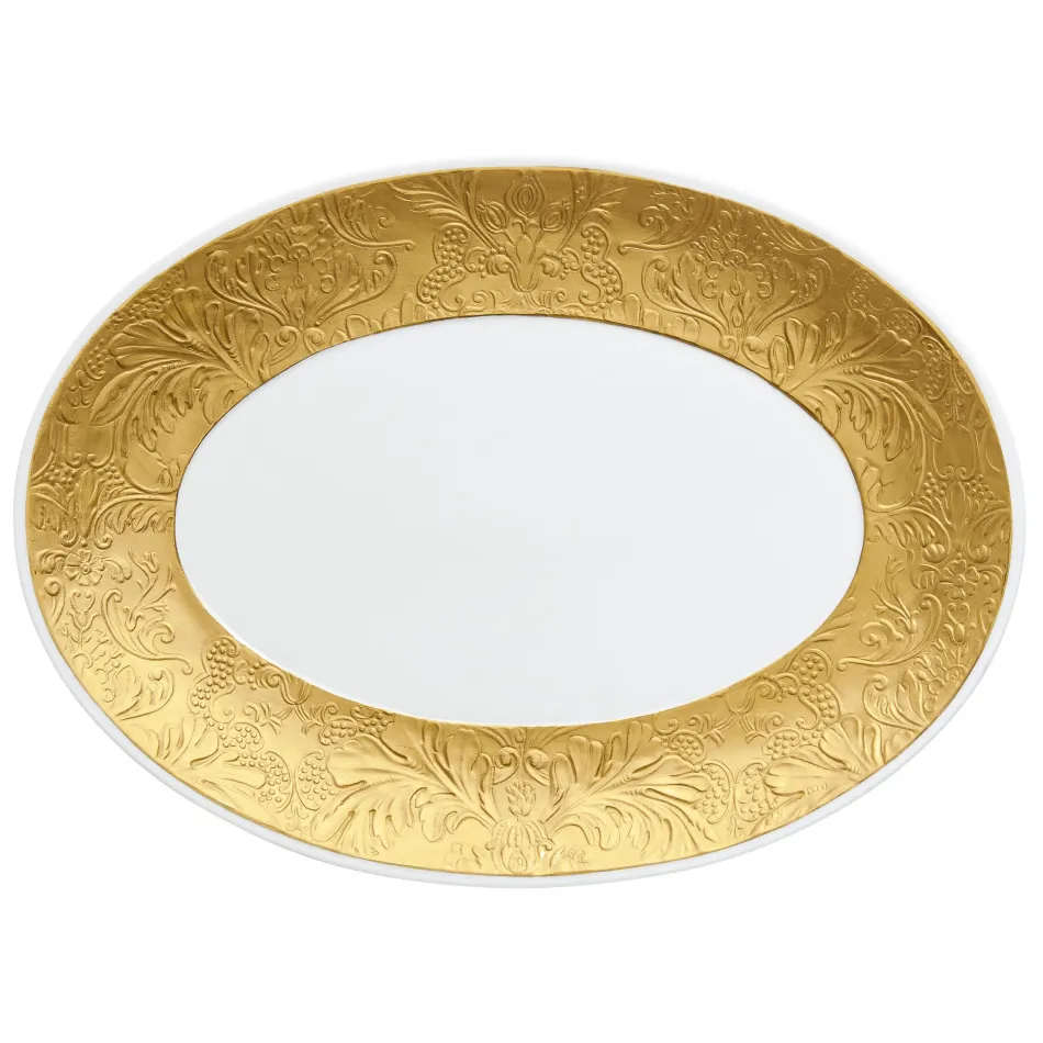 Italian Renaissance Gold   Oval Platter Gold