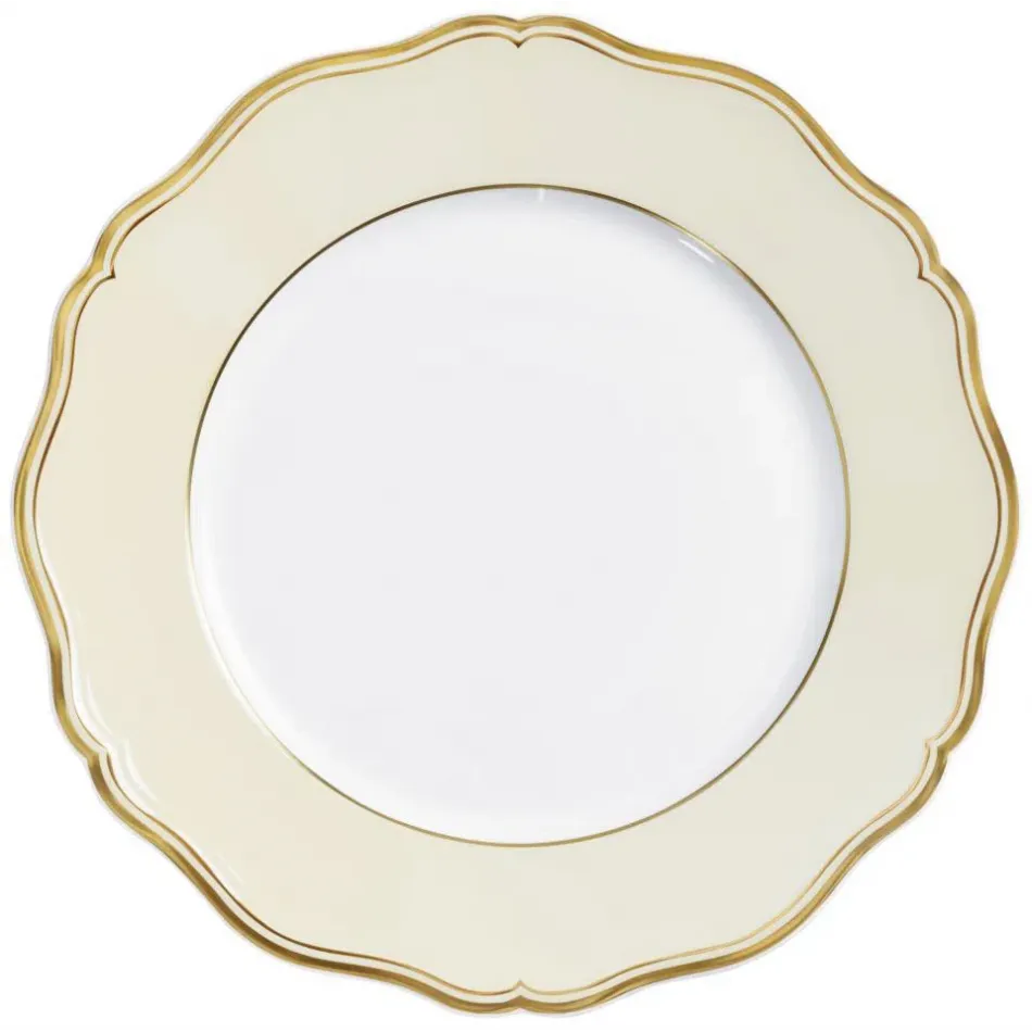 Mazurka Gold Ivory Dinner Plate 10.6 in