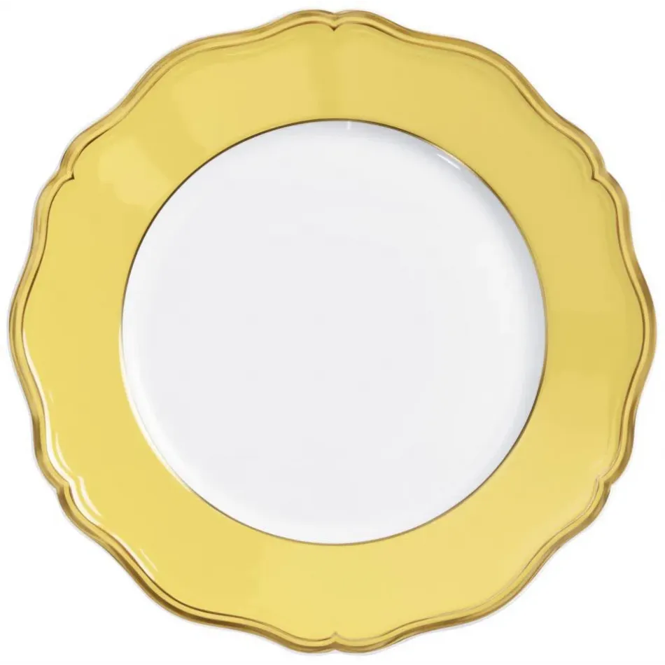 Mazurka Gold Yellow French Rim Soup Plate 9.0 in