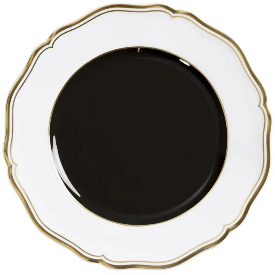 Mazurka Or Black Dessert Plate 8.7 in