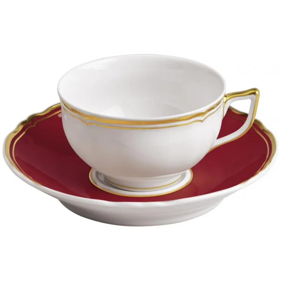 Mazurka Or Red Tea Saucer Extra 6.3 in