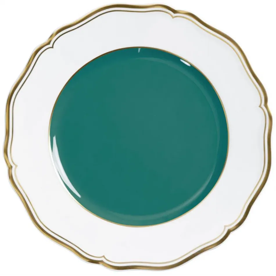 Mazurka Gold Turquoise Dessert Plate 8.7 in