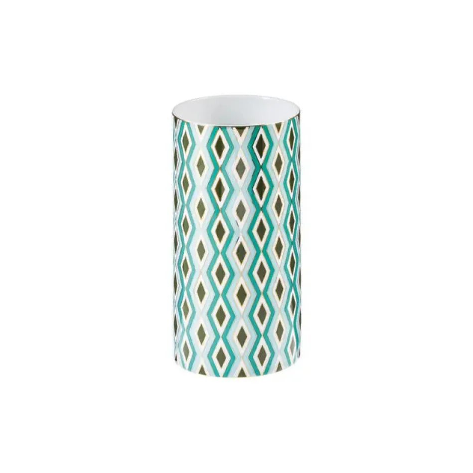 Mosaic Babylone Green Vase 4 1/4 inch h 8 1/4 inch