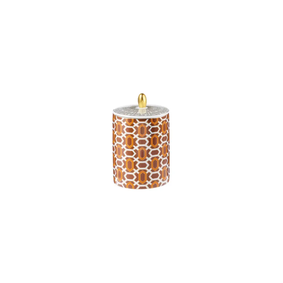 Mosaic Alhambra Orange Candle 3 1/4 inch h 4 inch