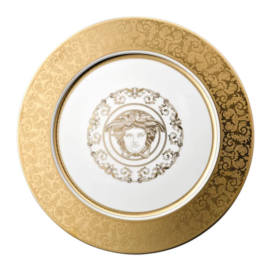 Medusa Gala Gold Service Plate 13 in