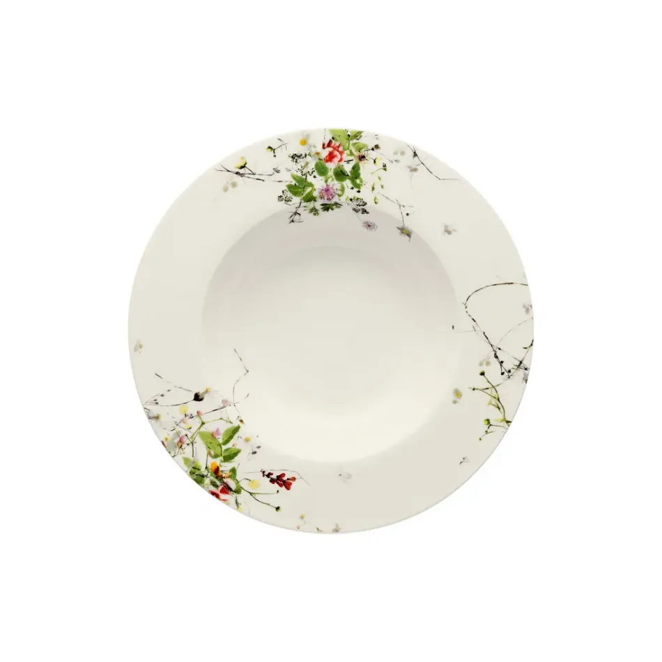 Brillance Fleurs Sauvages Soup Plate Deep Rim 9 in