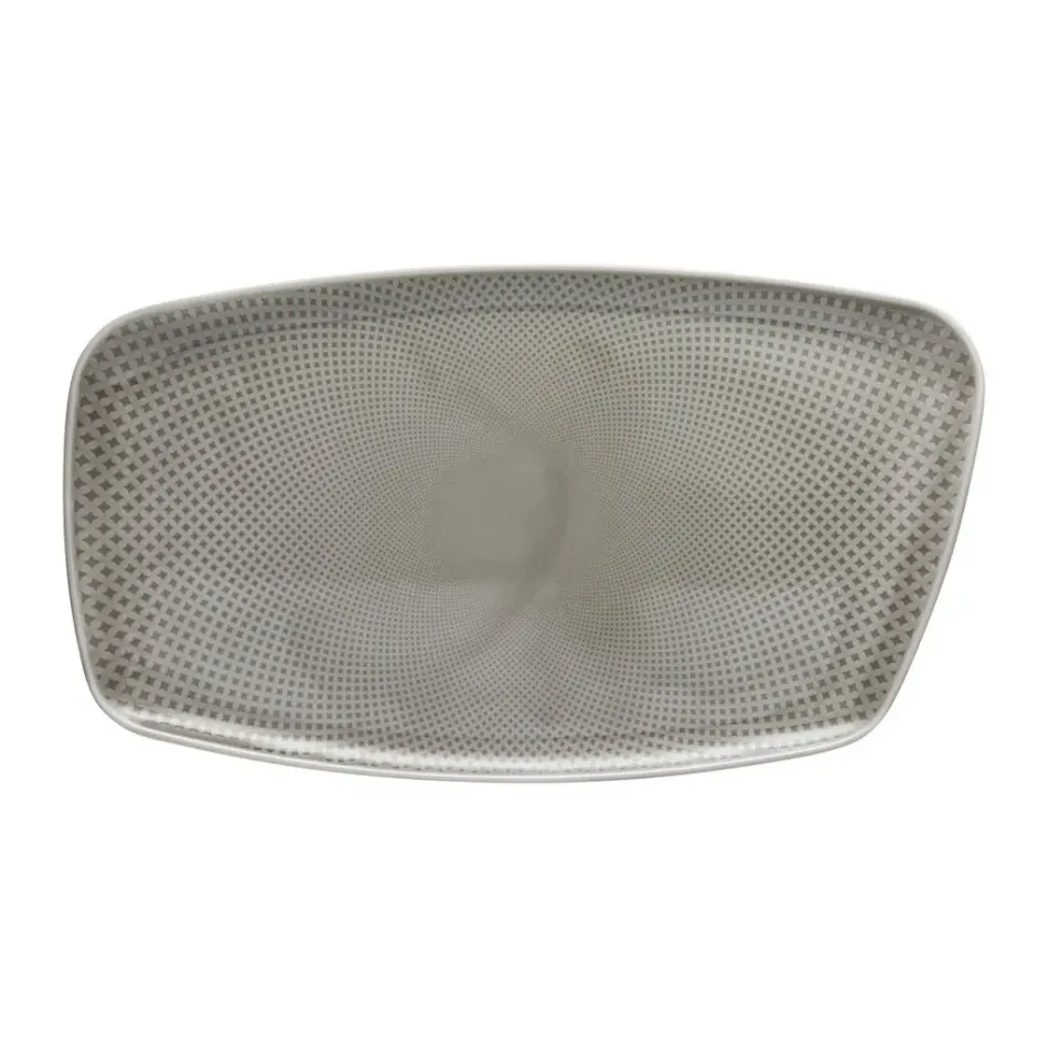 Junto Pearl Grey Platter 14 1/4 x 8 1/4 inch (Special Order)