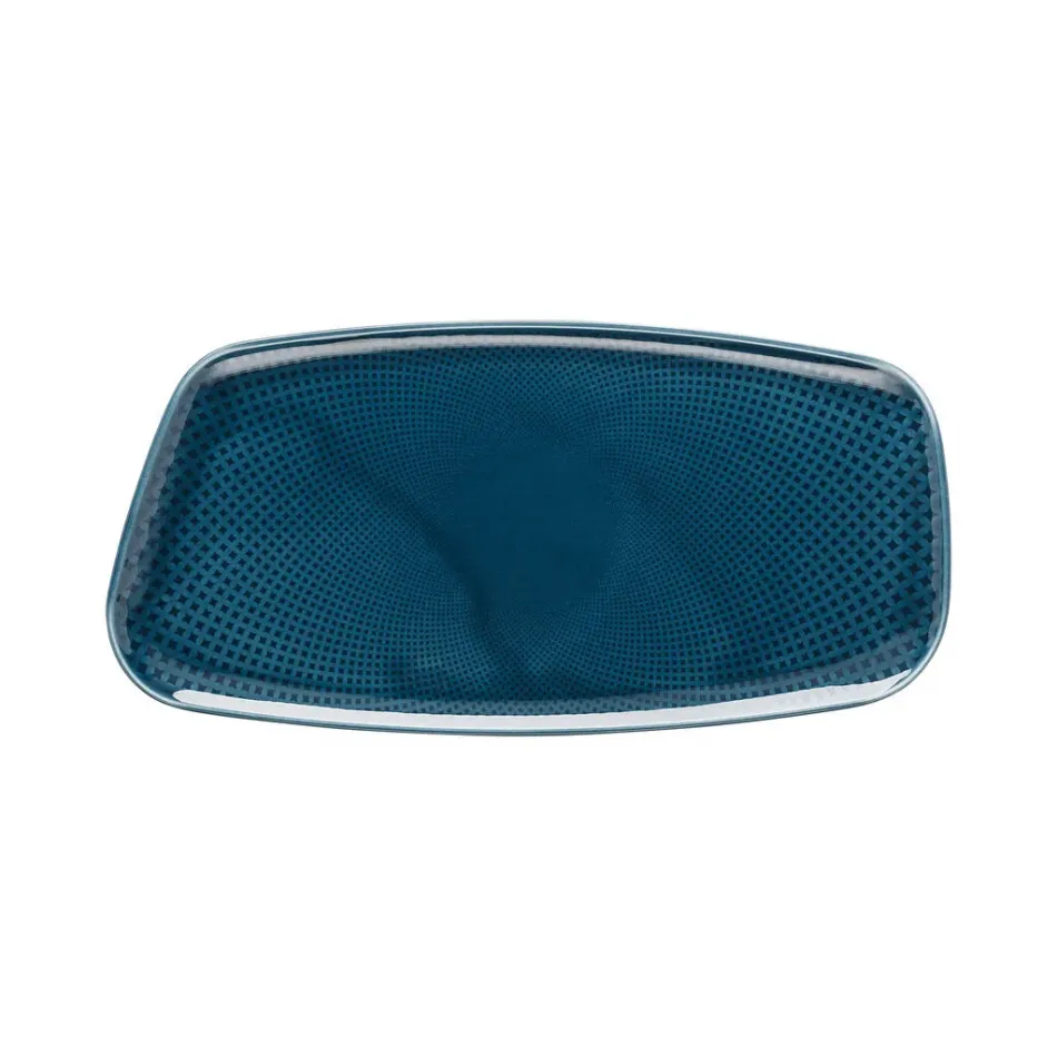 Junto Ocean Blue Platter Rectangular 11 3/4 x 6 in